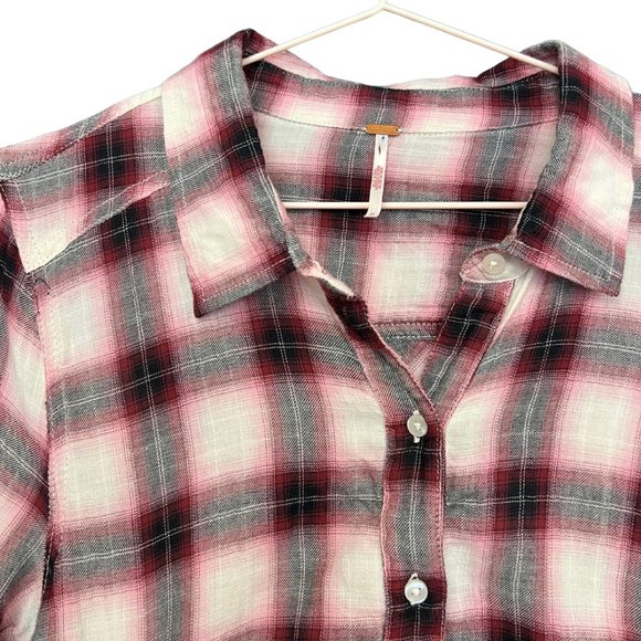 389. FREE PEOPLE NWOT All For You Plaid Mini Dress Medium - Picture 3 of 4